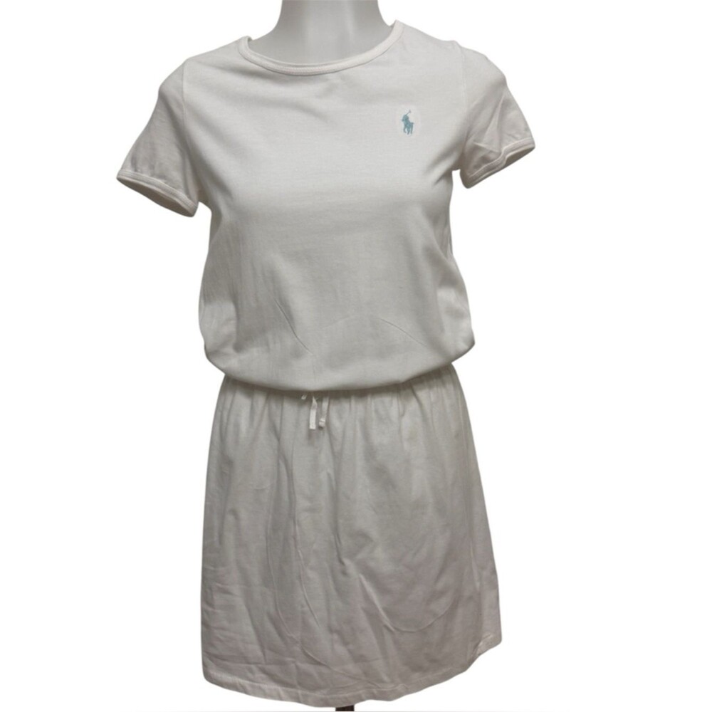 Polo Ralph Lauren Girls L (12-14) White Elastic Waist Dress